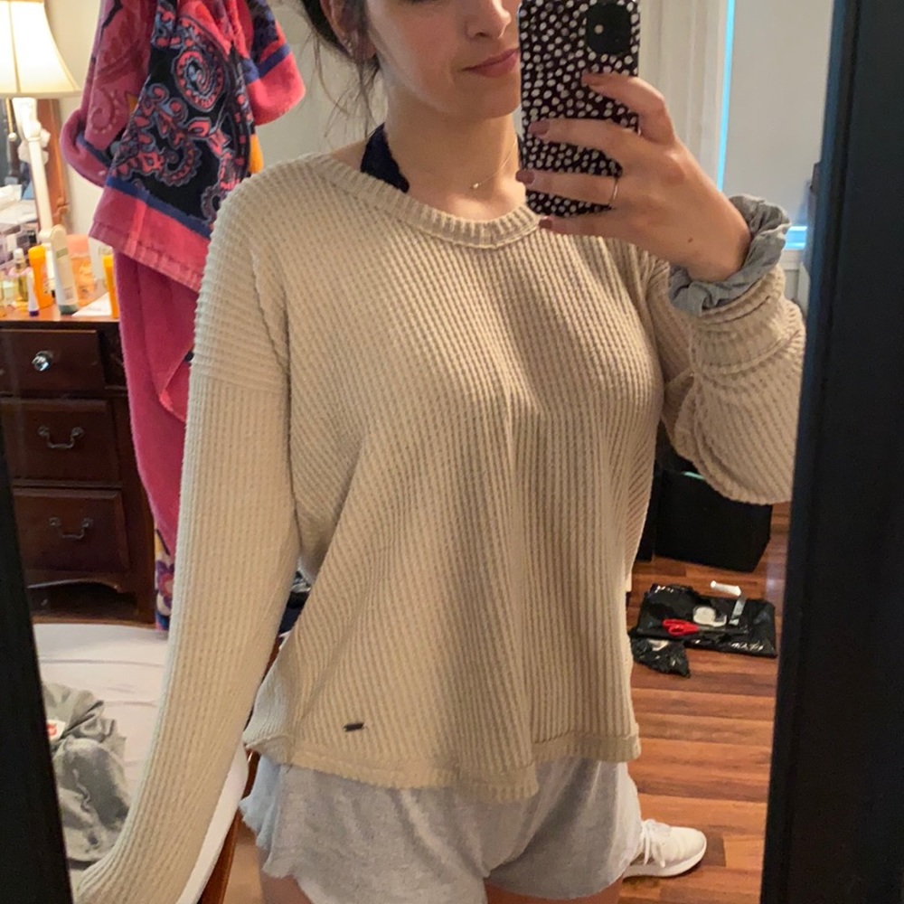 Beige Hollister Sweater